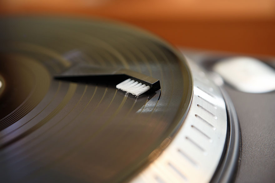 Close up of a vintage film reel 